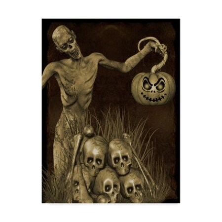 Trademark Fine Art Jean Plout 'Halloween Graveyard 2' Canvas Art, 14x19 ALI37254-C1419GG